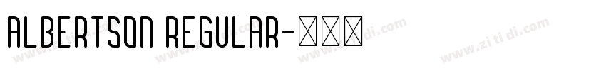 Albertson Regular字体转换